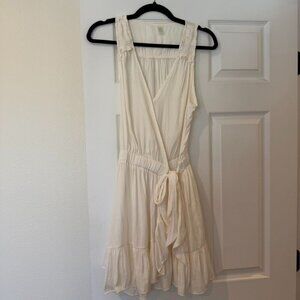 Coquette Ivory Ruffle Wrap Mini Dress Size Small